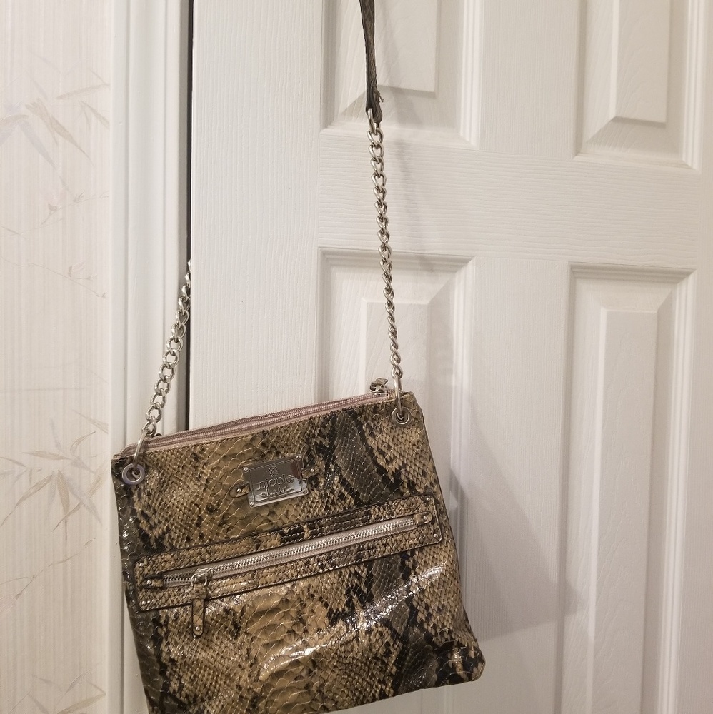 Nicole Miller Snake print crossbody bag